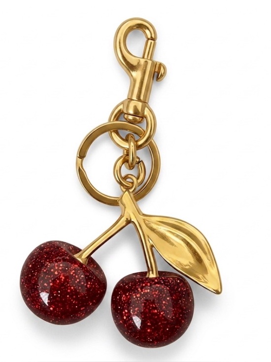 Accessories - 💚Gold and Red Cherry Keychain
